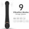 Vibrator Flat Head Silicone Black 9 Modes Waterproof USB