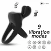 Ring Vibrator Rabbit Black - Dual Silicone Waterproof System