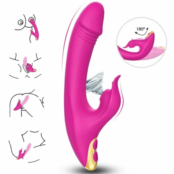 Love Clitoris & G-Spot Suction Cup Fuchsia 9 Modes Waterproof