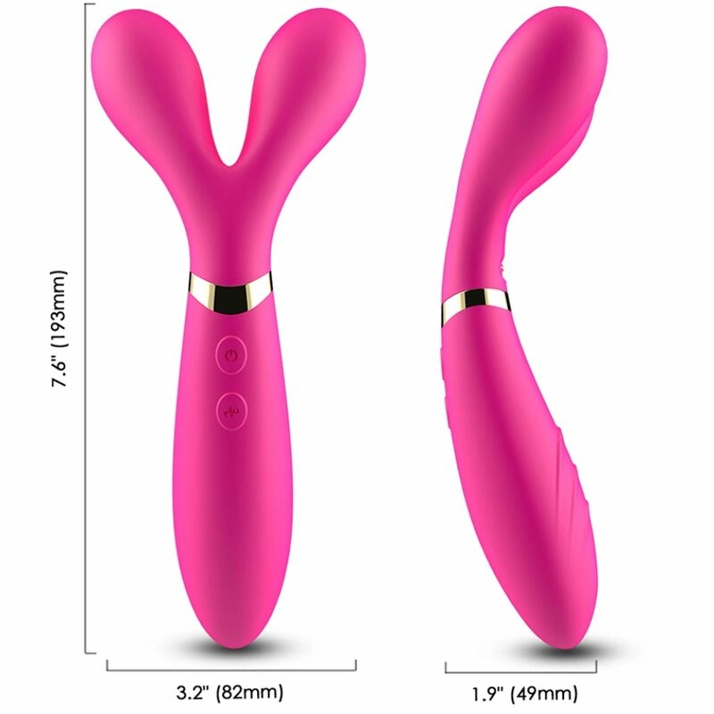Y-WAND Massager & Vibrator Double Head Fuchsia 192mm Waterproof