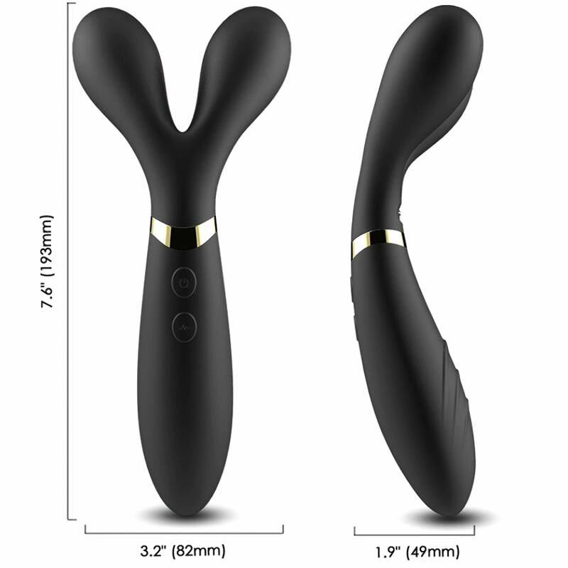 Y-WAND Double Head Massager Black - Dual Motor