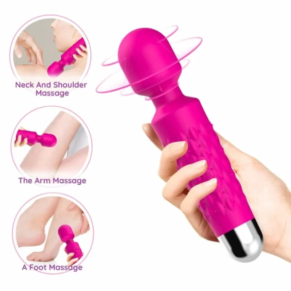 Postman Massager & Vibrator Super Flexible Head Fuchsia 198mm