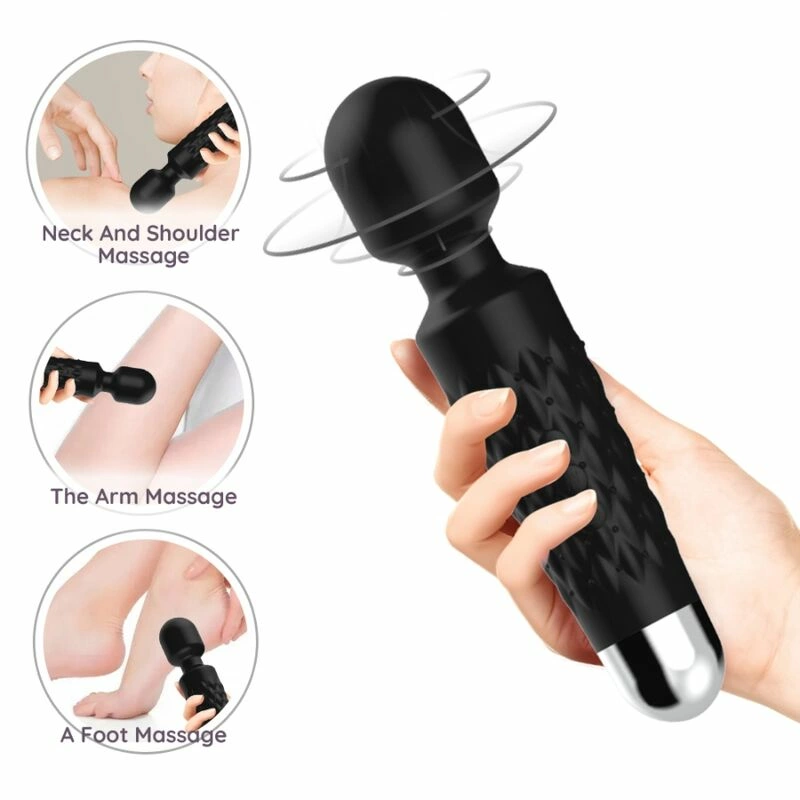 Postman Massager & Vibrator Flexible Head Black 198mm