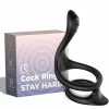 Tail Double Ring Black - Anatomical Silicone Dual Support System