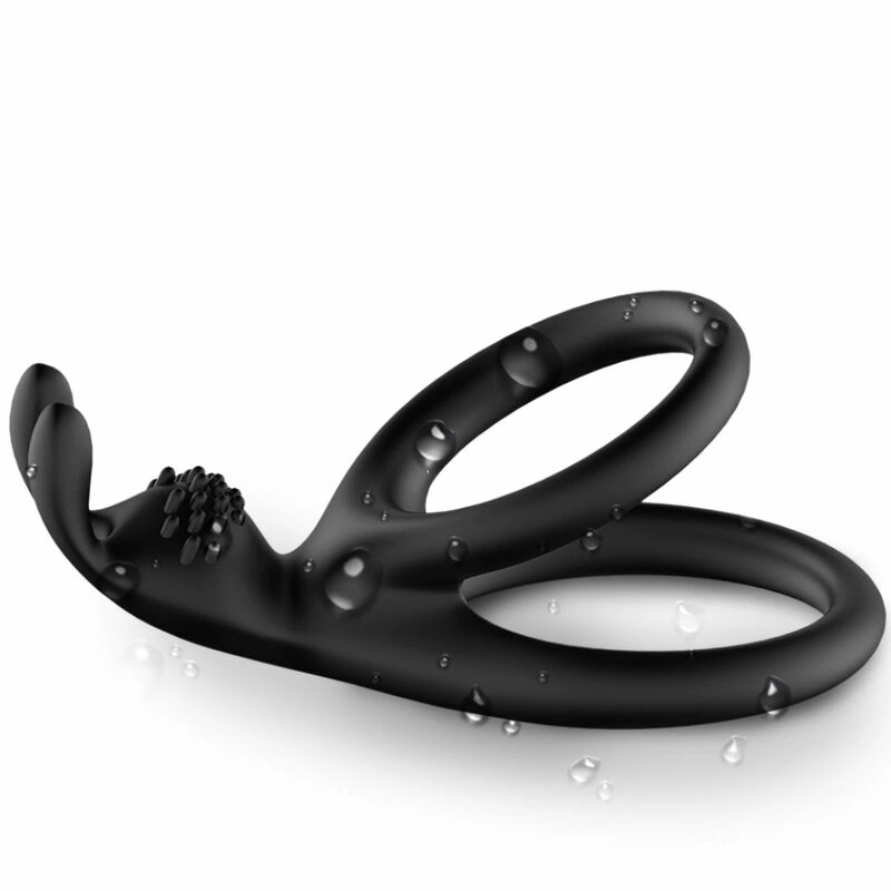 Tensy Double Rabbit Ring Black - Dual Support Silicone System Tensy Double Rabbit Ring Black - Dual Support Silicone System