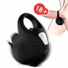 Cupping Vibrator Ring Black - Dual-Stretch Silicone System