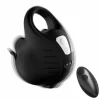 Cupping Vibrator Ring Remote Control Black 99x72x43mm Silicone