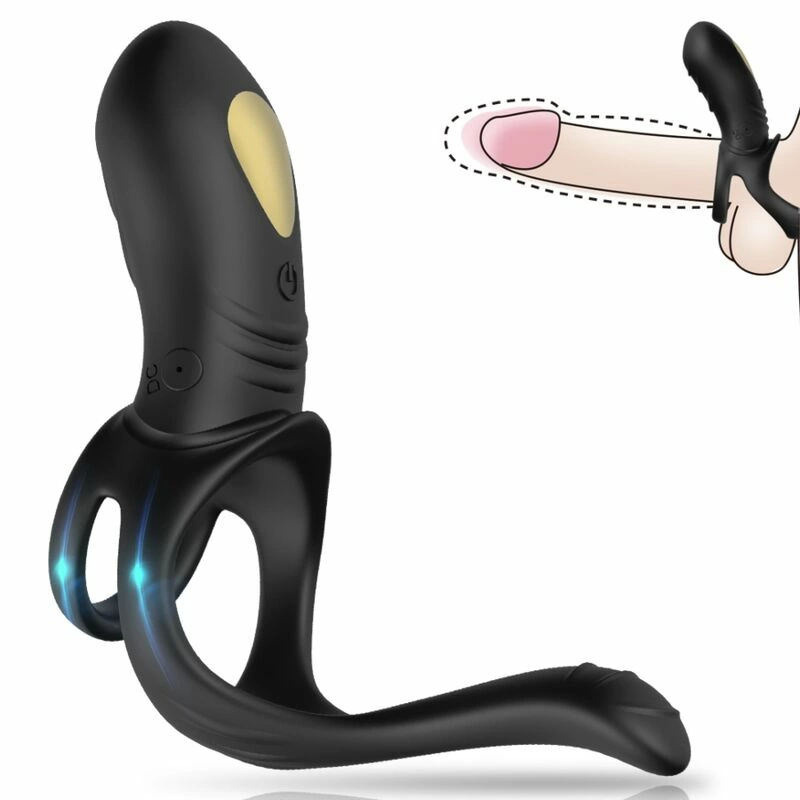 Joy Jumper Ring Vibrator & Anal Plug Black - 9 Modes