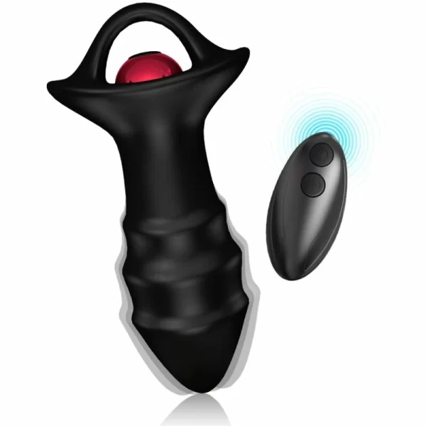 KYLIN Finger Vibrator & Plug Remote Control Black 161mm