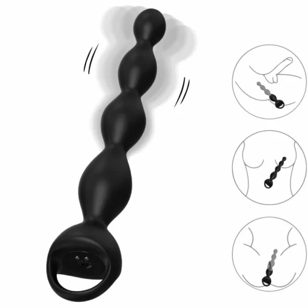 Vibrator Finger Plug Black - 9 Modes