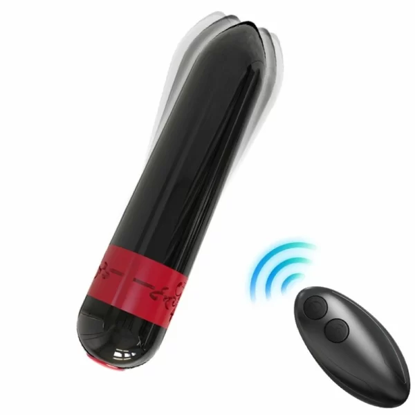 Rocket Vibrator Bullet Remote Control Black 9 Modes Waterproof