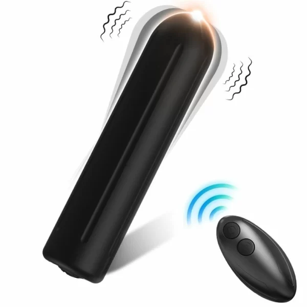 Warhead Vibrator Bullet Remote Control Black 2cm x 8.8cm