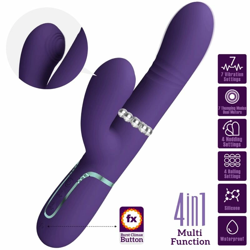 Pretty Love G-Spot Violet - wielofunkcyjny system wibracji 7+7