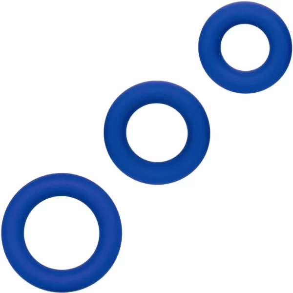 Admiral Blue Set - 3-Piece Liquid Silicone Performance Rings