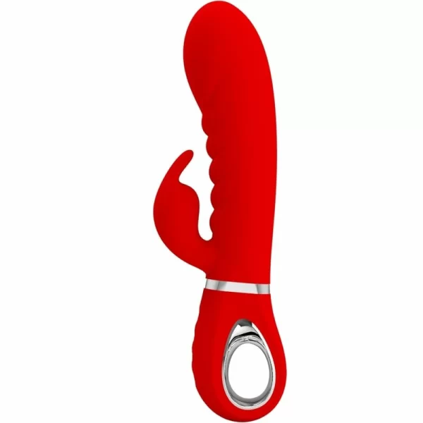 Prescott Multispeed Curved Intimate Vibrator Red 25cm