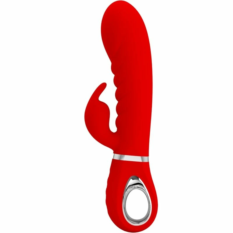 Prescott Multispeed Curved Intimate Vibrator Red 25cm