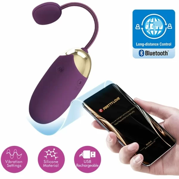 Abner App-Controlled Intimate Device Purple Bluetooth