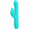 Rabbit Vibrator Pearls Aqua Green - Dual Motor & Beads System