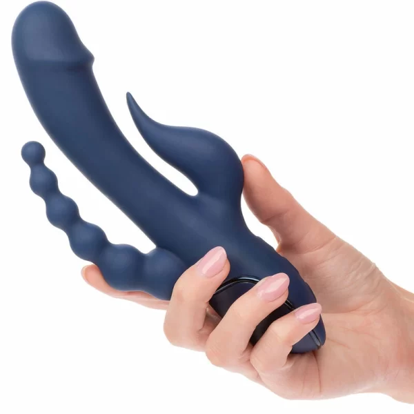 III Triple Action Intimate Machine Blue Rechargeable Waterproof