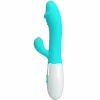 Snappy Dual-Action Vibrating Device Aqua Green Silicone