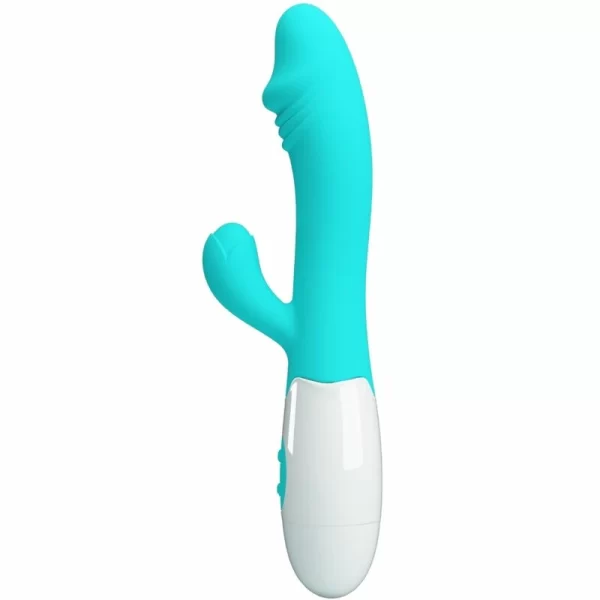 Snappy Dual-Action Vibrating Device Aqua Green Silicone