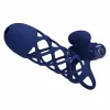 Giann Blue Silicone Vibrating Ring with Sheath