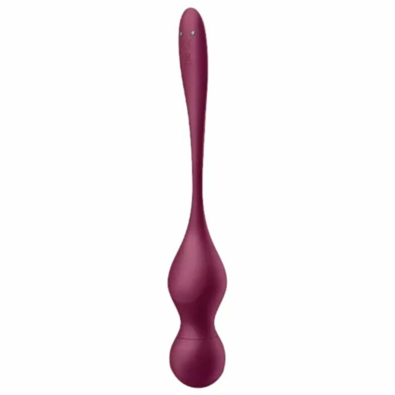 Satisfyer Love Birds Vary kulki treningowe wibrujÄ…ce Wine Red z aplikacjÄ…