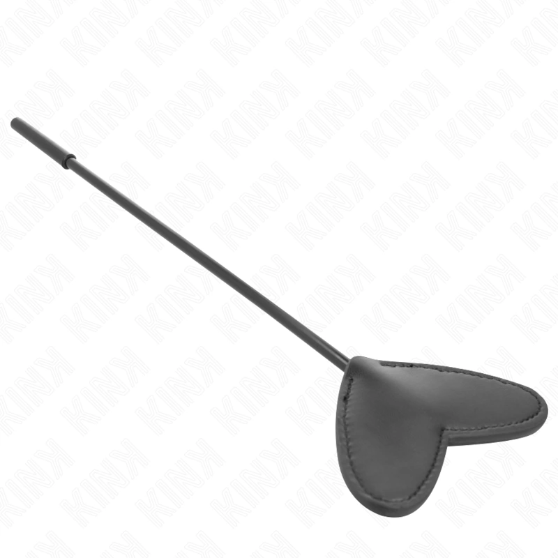 crop KINK Paddle Heart Czarna 33x10 cm - Skorzana Paleta o Anatomicznym Kształcie