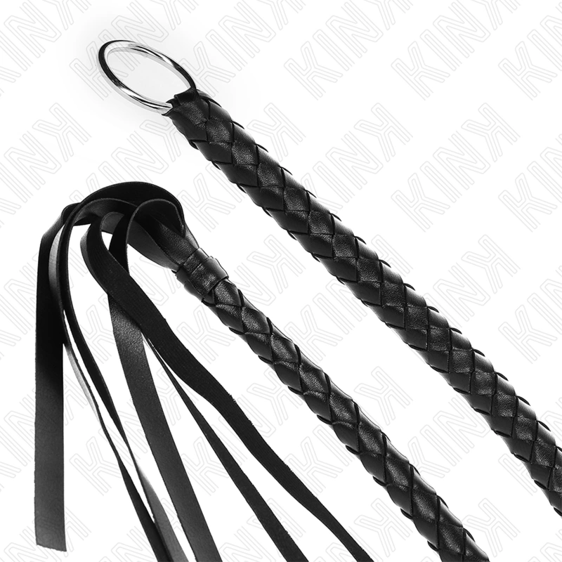 Kink Bicz WÄ™Å¼owy 65 cm z Czarnym PierÅ›cieniem - Skorzany Model Premium