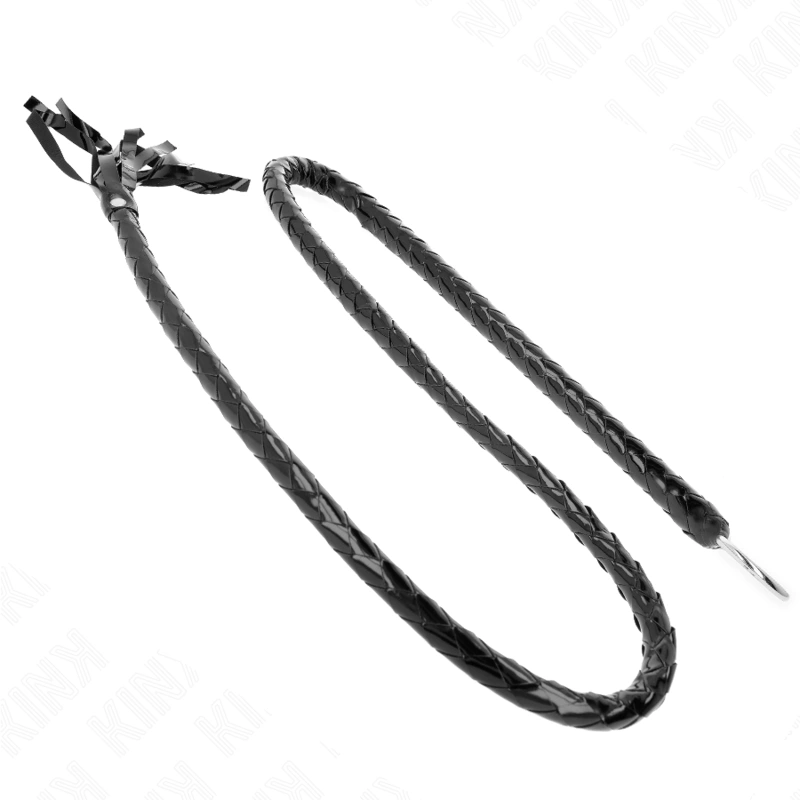 Long Shiny PVC Whip 138 cm - Black Precision Impact Tool