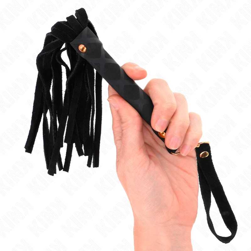 KINK Czarny Mini Bat Do RÄ…k Zamszowy 30 cm - Elegancki i PorÄ™czny