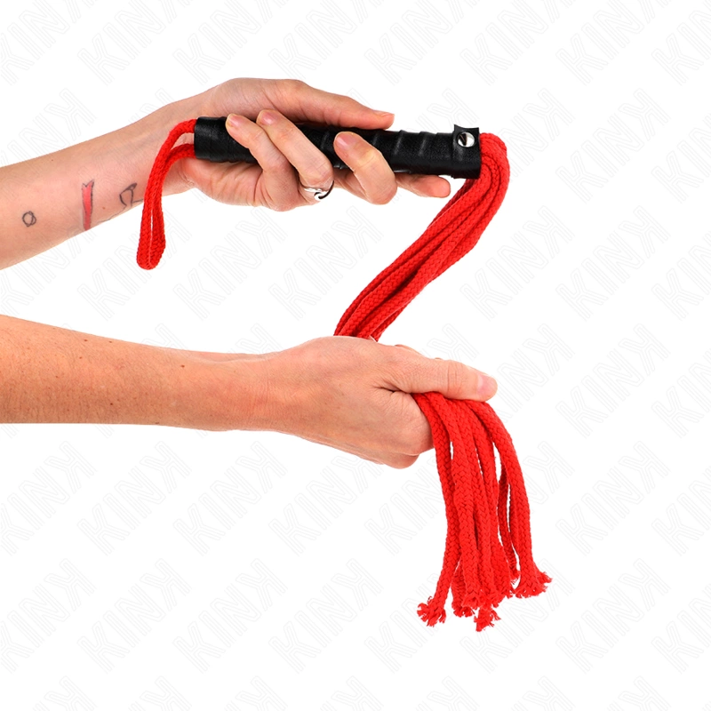 KINK Rojo bicz linowy 56 cm - wytrzymaÅ‚y model z plecionÄ… rÄ…czkÄ…