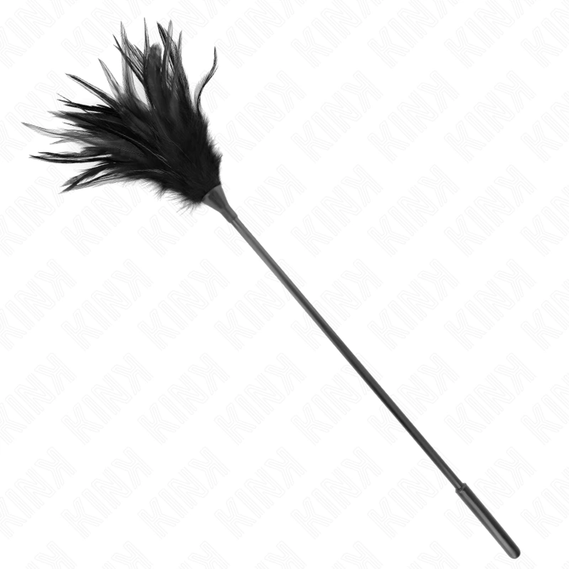Black Feather Sensory Teaser 45 cm - Elegant Multi-Feather Wand