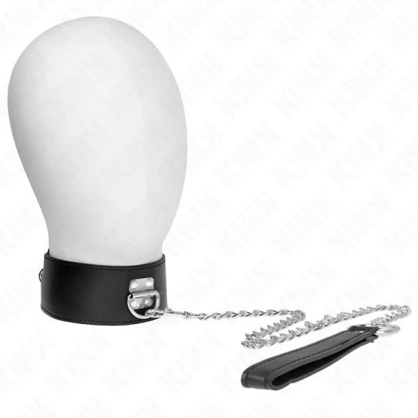 Adjustable Black Collar with Wide Strap 65cm