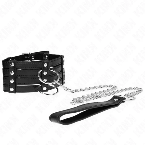 Adjustable Collar and Leash Set 65cm - Elegant Vegan Leather