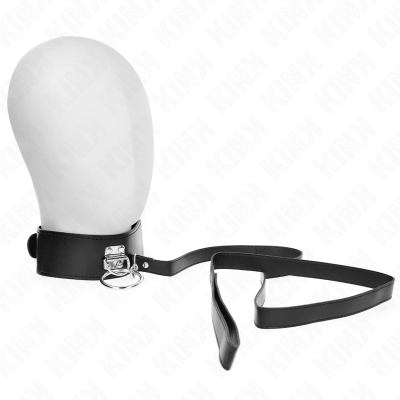 Studded Leash 116cm & Leatherette Collar 50x5cm - Adjustable Set