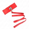 Collar with Leash Model 4 Red Adjustable 40-48 cm Silver Studs