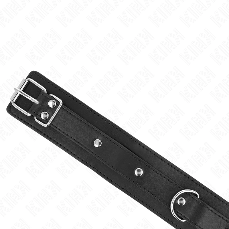KINK Naszyjnik ze smyczą regulowany 65cm czarny stalowy pierścień KINK Naszyjnik ze smyczą regulowany 65cm czarny stalowy pierścień