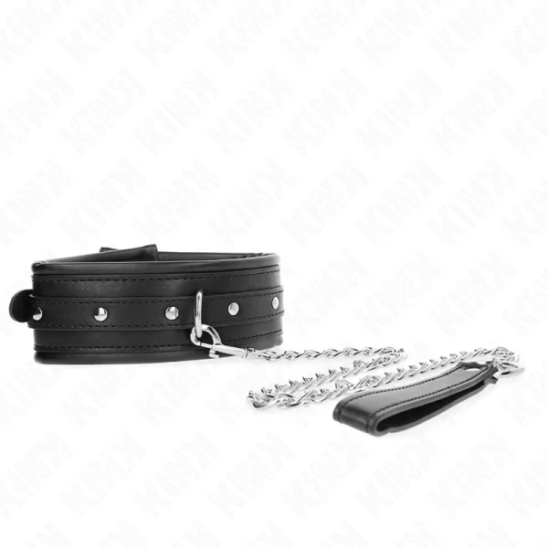 Collar Necklace with Shiny Buckle Strap