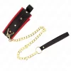 Adjustable Collar with Fabric Leash 33-48 cm x 5.7 cm