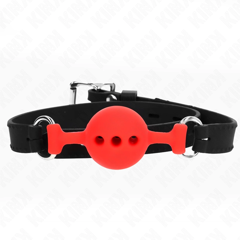 Full Silicone Adjustable Gag Red 4 cm Ball 35-51 cm Strap