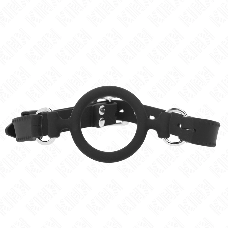 Silicone O-Ring 5 cm Adjustable Gag Black 56 cm Strap