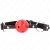 Hollow Hard Red Ball Restraint 6.5cm Adjustable Silicone Strap