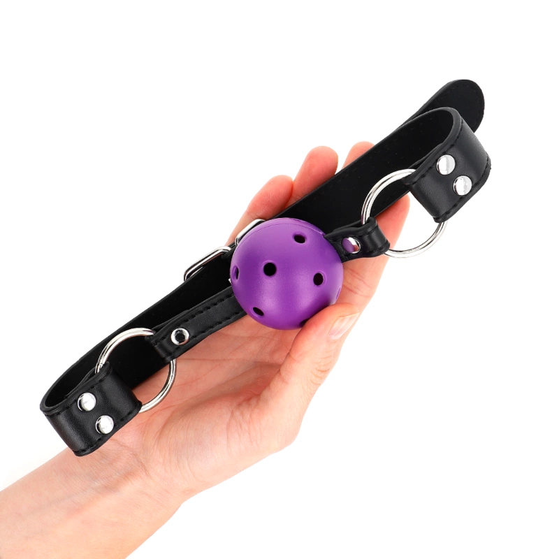 KINK OddychajÄ…ca piÅ‚ka 4 cm z paskiem regulowanym fioletowa 62