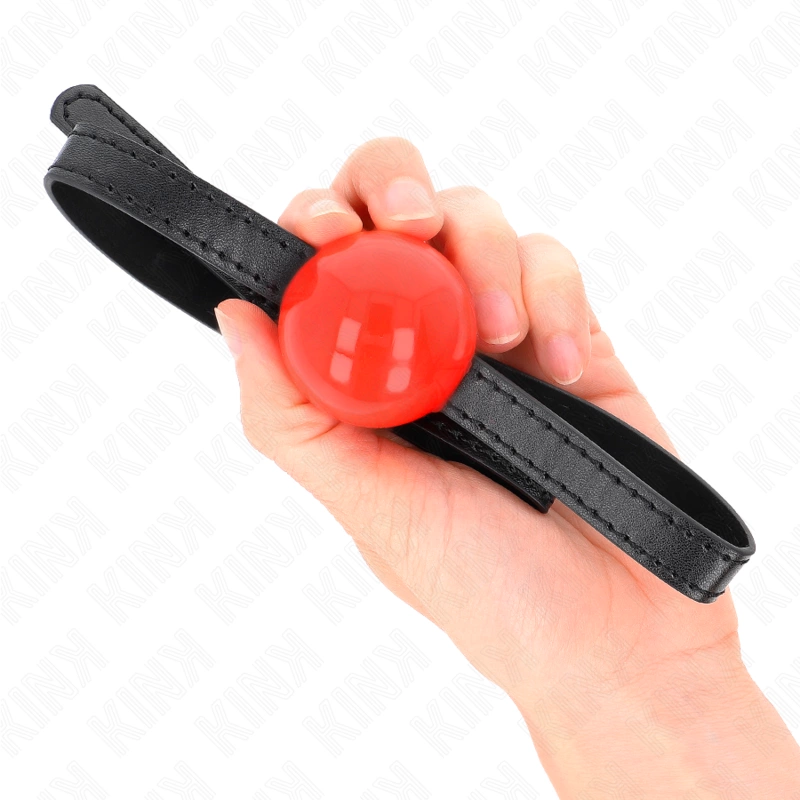 KINK Czerwona piÅ‚ka peÅ‚na 4 cm - regulowany pasek 65x1