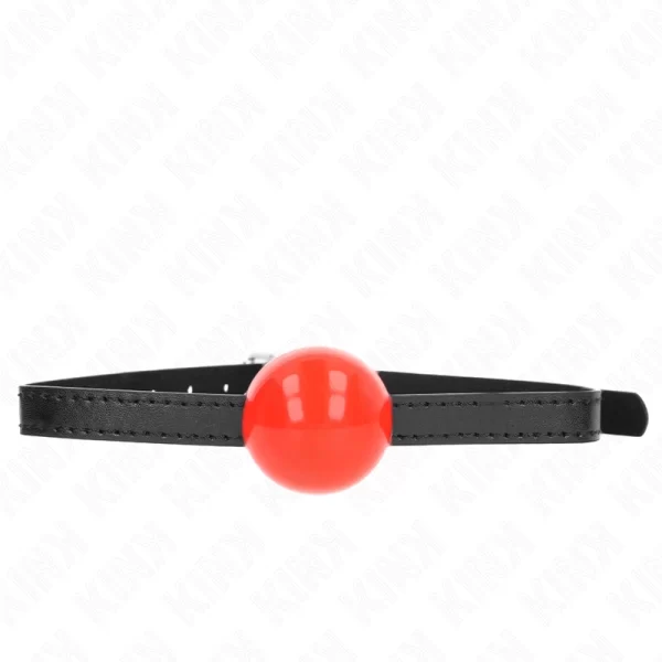 Red Ball Gag 4 cm - Adjustable Silicone Strap