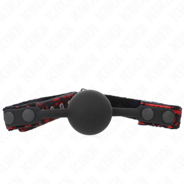 Scandal Silicone Ball Gag 4cm - Adjustable Comfort Model Black 65x2cm