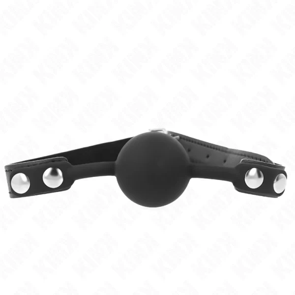 Silicone Ball Gag Model 1 - 4 cm Black Adjustable Strap