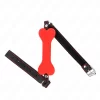 Red Bone Silicone Mouth Gag 12 cm - Adjustable Vegan Leather Strap
