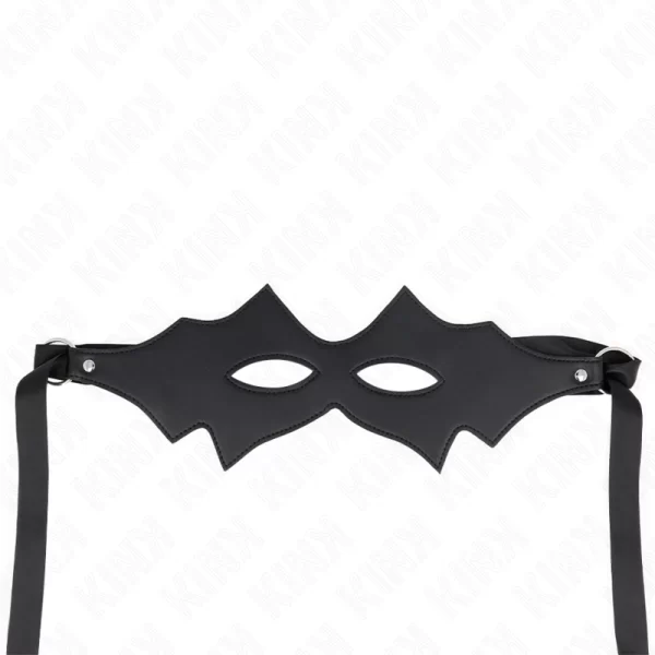 Cat Face Mask Model 1 - Black Vegan Leather